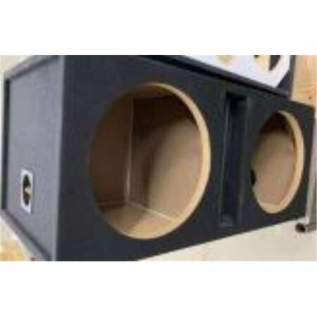 BETTERBATTERY 12 in. Two Woofers Empty Bass Speaker Enclosure with Center Tuned Port BE3231966